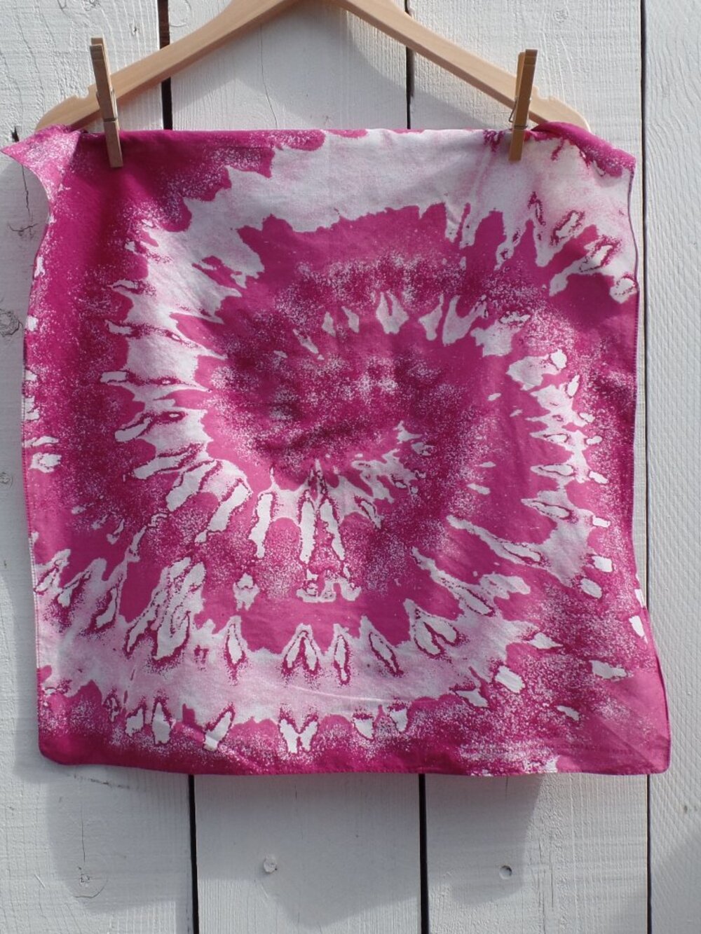 Bandana Tie-Dye Scarf DARK PINK